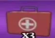 Red medical case with a handle and a white cross emblem.